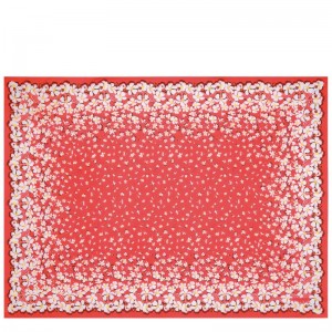 Longchamp Hawaiian Flowers Stole Strawberry | 5739614-YQ