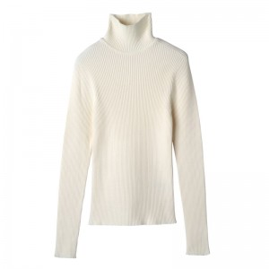 Longchamp High Collar Fitted Jumper Ecru | 1583790-QX