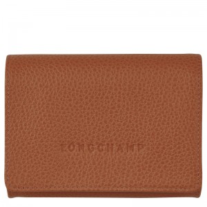 Longchamp Le Foulonné Coin Purse Caramel | 8390724-KT