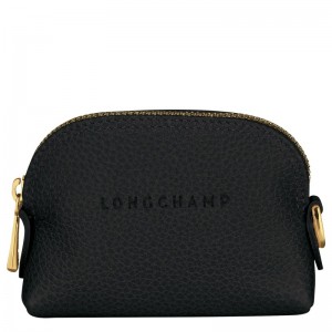 Longchamp Le Foulonné Coin Purse Schwarz | 3458719-IY
