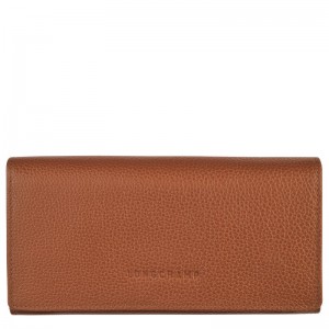 Longchamp Le Foulonné Continental Wallet Caramel | 1205347-FB
