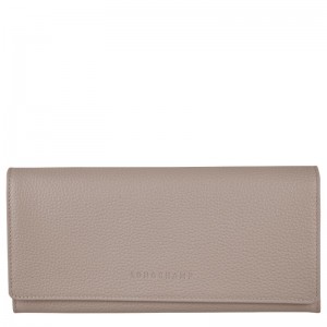 Longchamp Le Foulonné Continental Wallet Turtledove | 3641890-FP