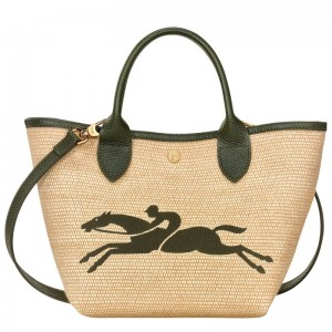 Longchamp Le Panier Pliage S Basket Bag Khaki | 0618492-JD