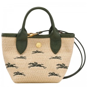 Longchamp Le Panier Pliage Xs Basket Khaki | 6483957-IR