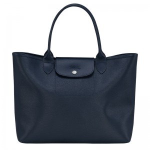 Longchamp Le Pliage City L Tote Bag Navy | 8571946-HP