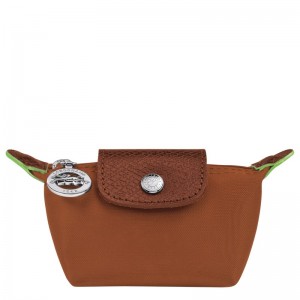 Longchamp Le Pliage Green Coin Purse Cognac | 4018239-FL