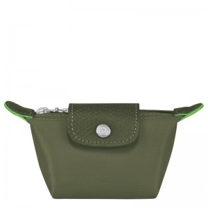Longchamp Le Pliage Green Coin Purse Forest | 0361524-CR