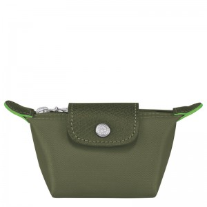 Longchamp Le Pliage Green Coin Purse Forest | 0317629-OB