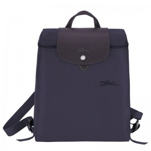 Longchamp Le Pliage Green M Backpack Bilberry | 1796405-VY