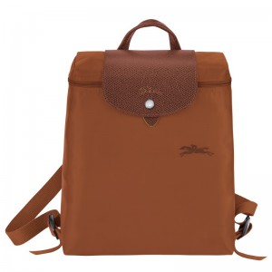 Longchamp Le Pliage Green M Backpack Cognac | 4951736-UT