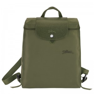 Longchamp Le Pliage Green M Backpack Forest | 5380697-AQ