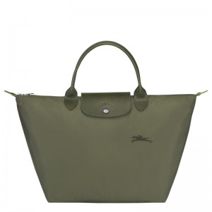 Longchamp Le Pliage Green M Handbag Forest | 7853496-UP