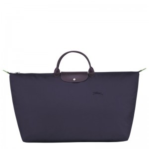 Longchamp Le Pliage Green M Travel Bag Bilberry | 2189436-ZN