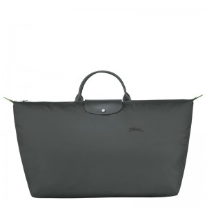 Longchamp Le Pliage Green M Travel Bag Graphite | 9534186-UO