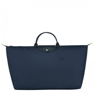 Longchamp Le Pliage Green M Travel Bag Navy | 9568241-MY