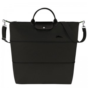 Longchamp Le Pliage Green Travel Bag Expandable Schwarz | 0845713-OX