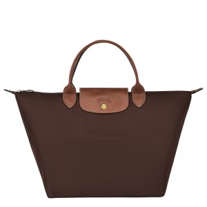 Longchamp Le Pliage Original M Handbag Ebony | 0164837-TN