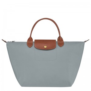 Longchamp Le Pliage Original M Handbag Steel | 9610537-DF