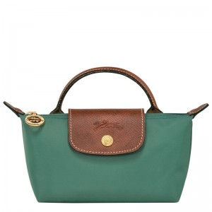 Longchamp Le Pliage Original Pouch With Handle Sage | 6175439-AY
