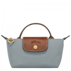 Longchamp Le Pliage Original Pouch With Handle Steel | 8097246-QL