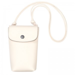 Longchamp Le Pliage Xtra Phone Case With Leather Lace Ecru | 6435781-ZW