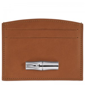 Longchamp Le Roseau Card Holder Cognac | 4093176-CY