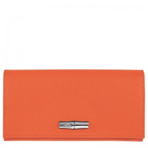 Longchamp Le Roseau Continental Wallet Orange | 2814397-WN