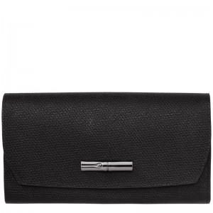 Longchamp Le Roseau Continental Wallet Schwarz | 9743056-OK