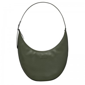 Longchamp Le Roseau Essential L Crossbody Bag Khaki | 9734625-VN