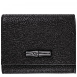 Longchamp Le Roseau Essential Wallet Schwarz | 0265784-XE