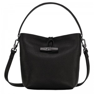 Longchamp Le Roseau Essential Xs Bucket Bag Schwarz | 4715629-TZ