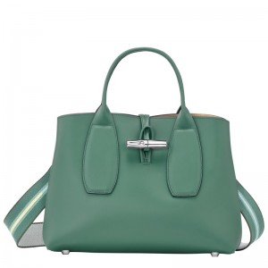 Longchamp Le Roseau M Handbag Sage | 8970562-AB