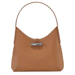 Longchamp Le Roseau M Hobo Bag Natural | 4281750-AL