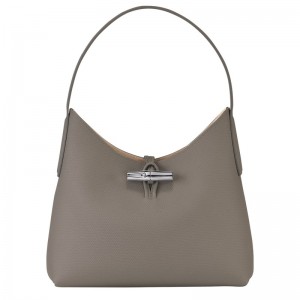 Longchamp Le Roseau M Hobo Bag Turtledove | 5379120-ZL