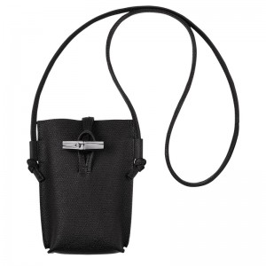 Longchamp Le Roseau Phone Case With Lace Schwarz | 6195204-OS
