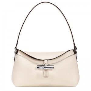 Longchamp Le Roseau S Hobo Bag Ecru | 2809715-RA