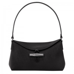 Longchamp Le Roseau S Hobo Bag Schwarz | 9714382-EN