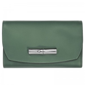 Longchamp Le Roseau Wallet Sage | 6214309-JG