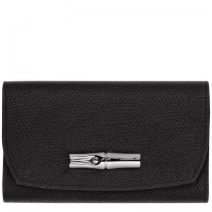 Longchamp Le Roseau Wallet Schwarz | 9862147-UV