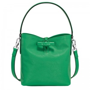 Longchamp Le Roseau Xs Bucket Bag Grün | 7436951-GS