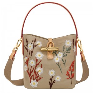 Longchamp Le Roseau Xs Bucket Bag Oat | 8915274-ZH