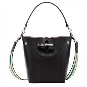 Longchamp Le Roseau Xs Bucket Bag Schwarz | 0378419-NO