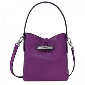 Longchamp Le Roseau Xs Bucket Bag Violet | 0492637-UD
