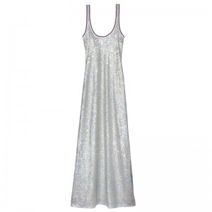 Longchamp Long Dress Silber | 0135762-AU