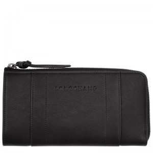 Longchamp Longchamp 3d Zip Around Wallet Schwarz | 0792534-HA