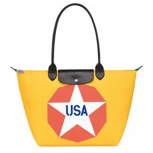 Longchamp Longchamp X Robert Indiana L Tote Bag Blau | 4180376-GZ