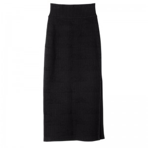Longchamp Midi Skirt Schwarz | 9312680-SN