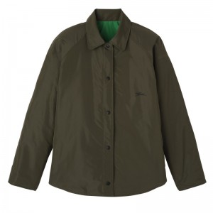 Longchamp Padded Blouson Khaki Grün | 5034682-RE