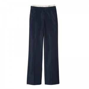 Longchamp Straight Pants With Patch Navy | 1203965-GO