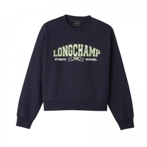 Longchamp Sweatshirt Navy | 7803192-SN
